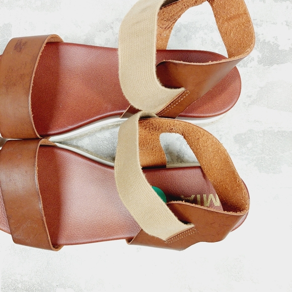 Mia Nedra Platform Espadrille Brown Sandal D72 - Picture 9 of 10